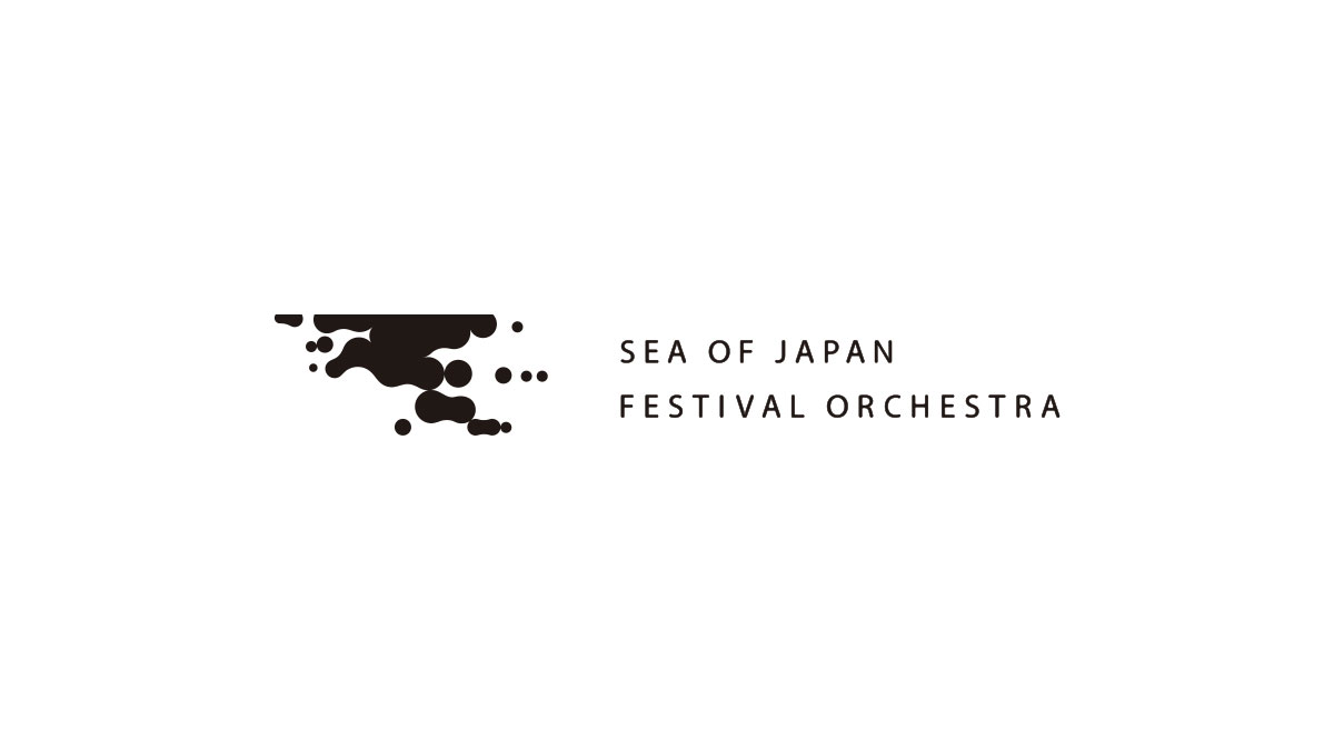 海 音 人の集まりを表現するロゴデザイン 日本海フェスティヴァルオーケストラ